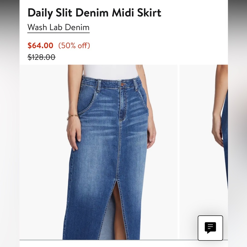 Wash Lab Denim Skirt